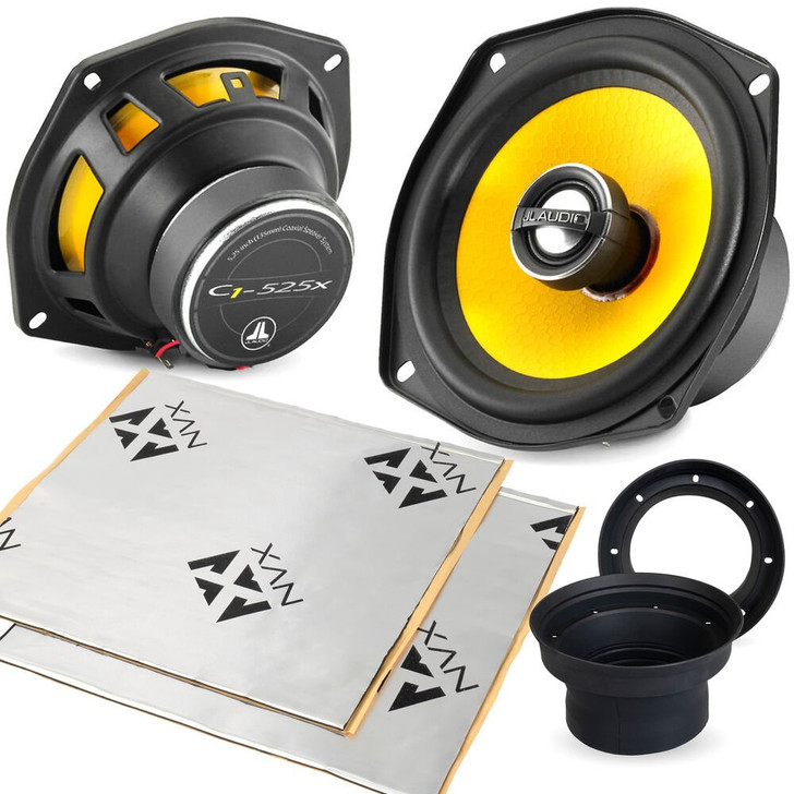 JL Audio C1-525x (C1525x) + Free NVX Speaker Baffles & Sound Deadening