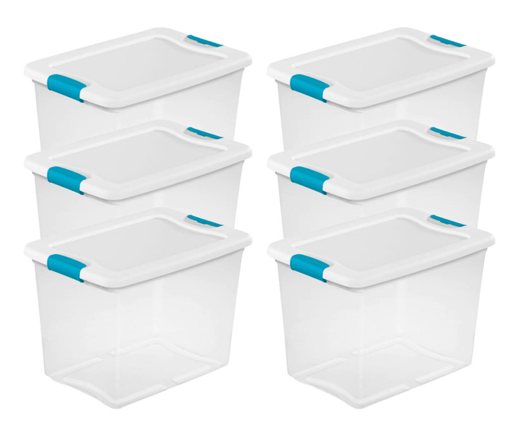 Sterilite 24L Latching Box - Secure Storage Solution (11.25" X 16.25" X 11.62"), 6/CASE-A2ZHOME
