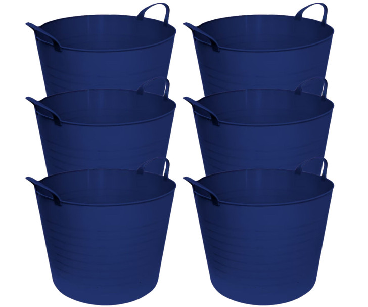 Organize-It 42L Flexible Tub in Bijou Blue (6-Pack)-A2ZHOME