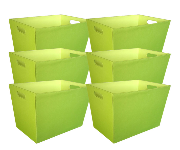 Counseltron 18-inch Tapered Tote in Green - 12" X 18" X 3.6" (Pack of 6)-A2ZHOME