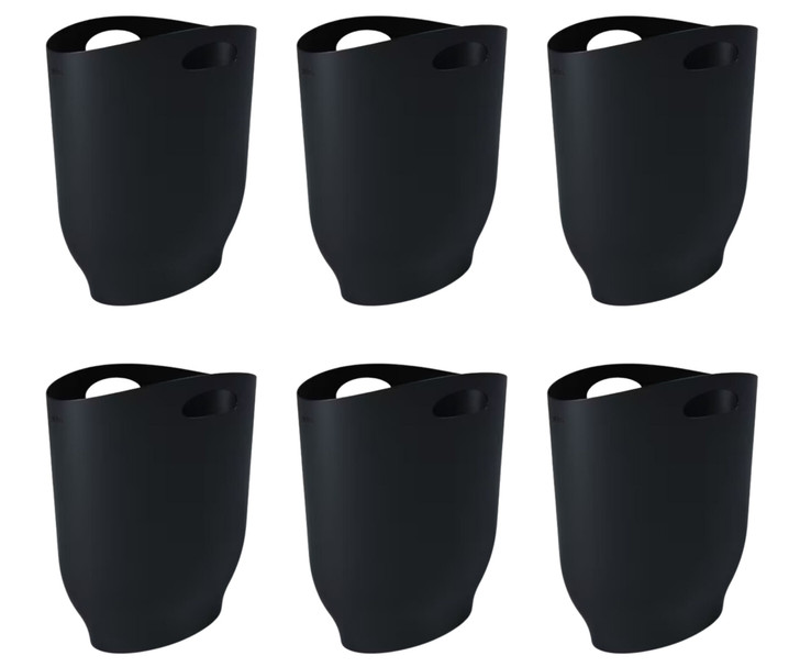 Umbra Harlo Can Black (7" X 12" X 13") - Sleek and Spacious Waste Bin (6/CASE)-A2ZHOME