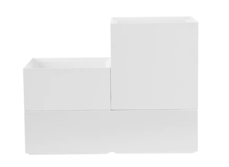 Bostitch Konnect Stackable Storage Cups - 3-Pack - White - 7.24" X 3.74" X 5.7-A2ZHOME