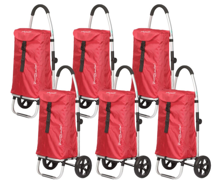 Playmarket Go Two Compact Shopping Trolley - Cherry 15" x 7" x 22" (6/CASE)-A2ZHOME