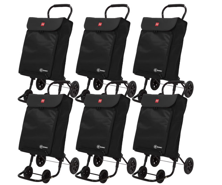 Playmarket Forzudo Duett Shopping Cart - 4-Wheel - Black (Case of 6) - 18"x8"x4"-A2ZHOME