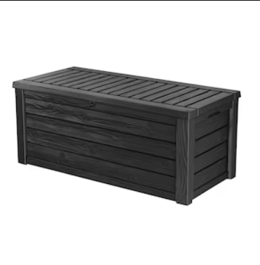 Keter Westwood Resin Deck Storage Box/2 Person Seating Bench/Outdoor Patio Garden Furniture - 150 Gallon/570 Liter Capacity-A2ZHOME