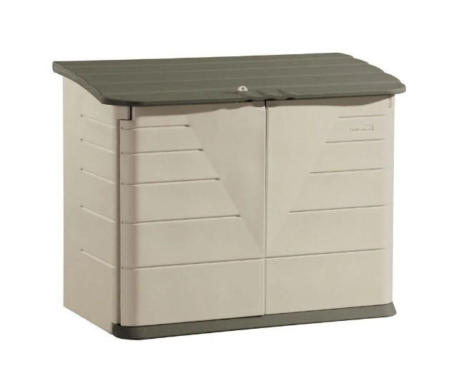 Rubbermaid 32 cu.ft. Small Horizontal Outdoor Storage Shed - Weather-Resistant and Space-Saving-A2ZHOME