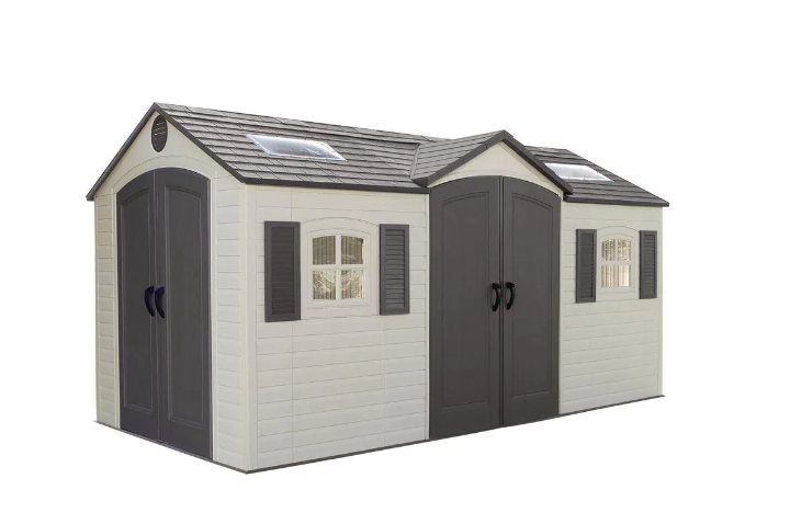 Lifetime 15 Ft. x 8 Ft. Dual Entry Outdoor Storage Shed - Spacious and Durable-A2ZHOME