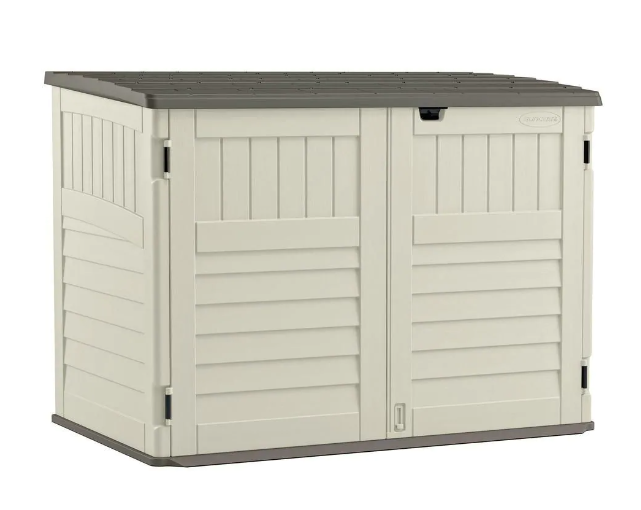 Suncast Blow Molded Horizontal Storage Shed - Durable Outdoor Organization Solution-A2ZHOME