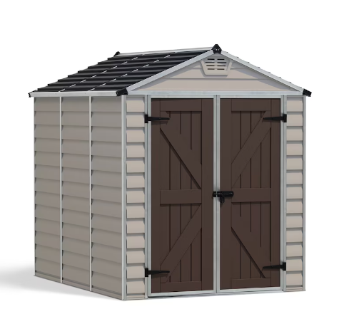 CANOPIA by PALRAM SkyLight 6 ft. x 8 ft. Garden Outdoor Storage Shed - Beige-A2ZHOME