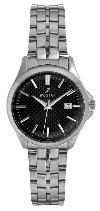 Westar Profile Stainless Steel Black Dial Quartz 40202stn103 Women's Watch