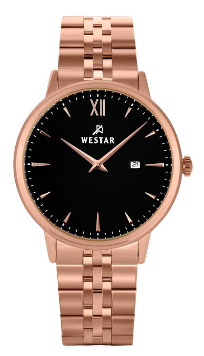Westar Profile Stainless Steel Black Dial Quartz 50215ppn603 Men's Watch