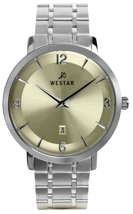 Westar Profile Stainless Steel Champagne Dial Quartz 50220stn102 Men's Watch