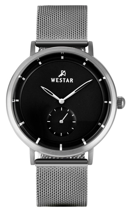 Westar Profile Stainless Steel Black Dial Quartz 50247stn103 Men's Watch