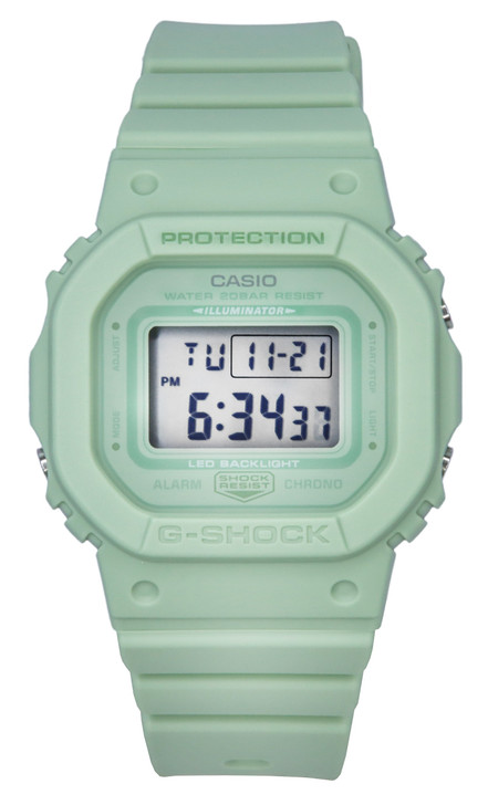 Casio G-shock Digital Green Resin Strap Green Dial Quartz Gmd-s5600ba-3 200m Women's Watch