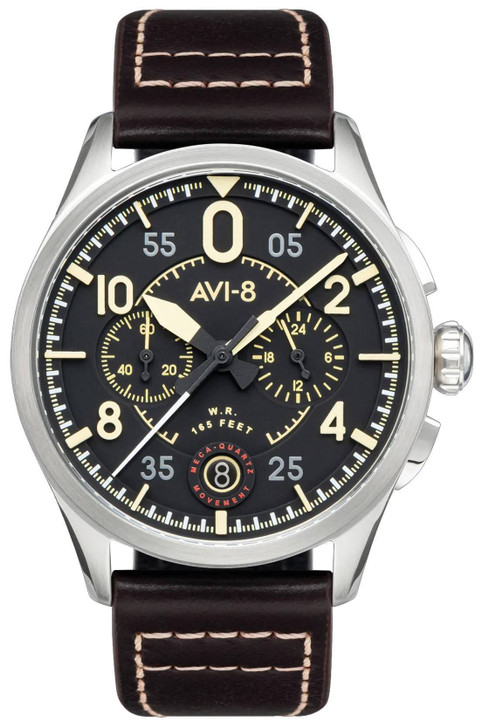 Avi-8 Spitfire Lock Midnight Oak Chronograph Quartz Av-4089-01 Men's Watch