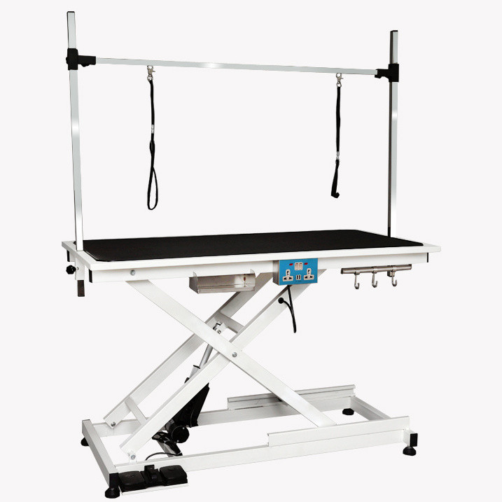 A2ZHOME Super Deluxe Electric Pet Grooming Table - 110V/220V, Adjustable Height from 8" to 36"