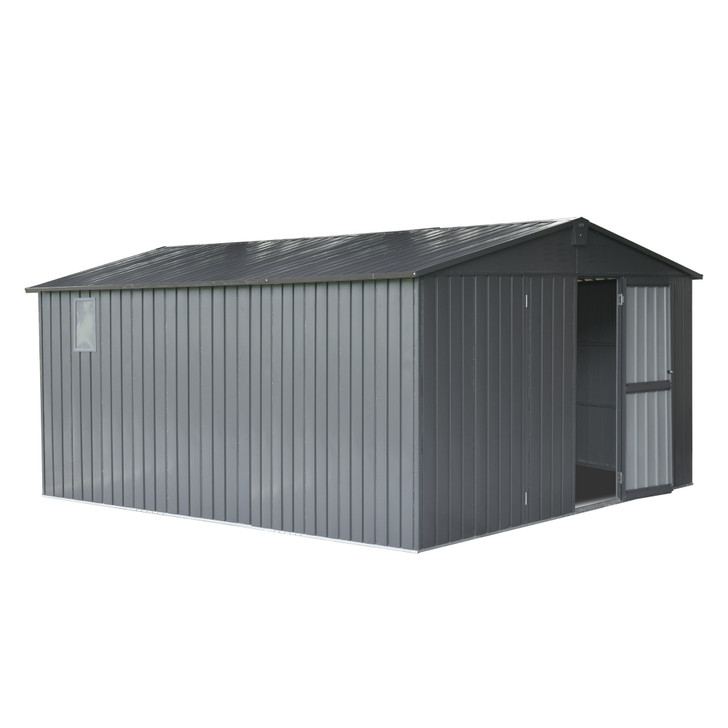 A2ZHOME Backyard Storage Shed 11' x 12.5': Durable and Secure Outdoor Garden Shed