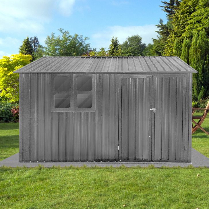 A2ZHOME 10ft x 8ft Metal Garden Shed: Spacious and Stylish Outdoor Storage Solution