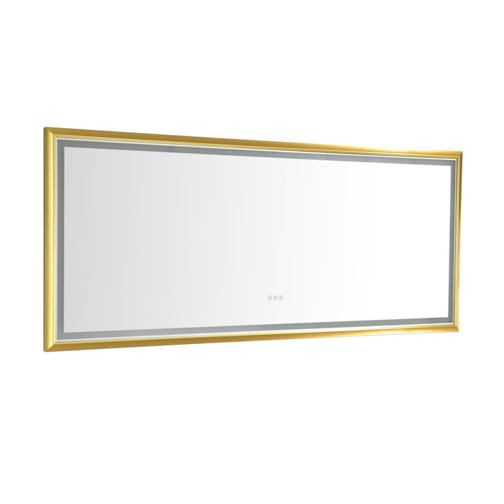A2ZHOME 96" W x 48" H LED Lighted Bathroom Wall Mounted Mirror – High Lumen + Anti-Fog, Full-Length Mirror for Bedroom, Hair Salon