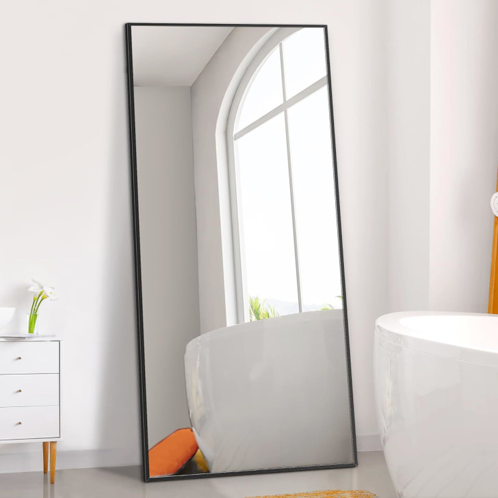 A2ZHOME 71" x 32" Full-Length Mirror - Modern Design with Black Aluminum Alloy Frame