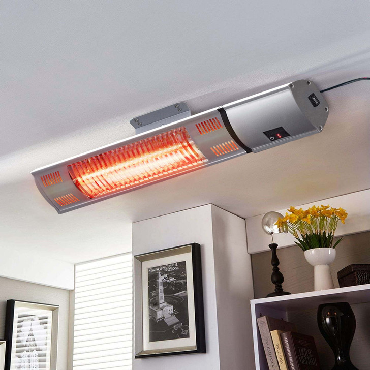 A2ZHOME 1500W Super Quiet Wall-Mounted Electric Heater with Remote Control for Patio, Bedroom, and Office