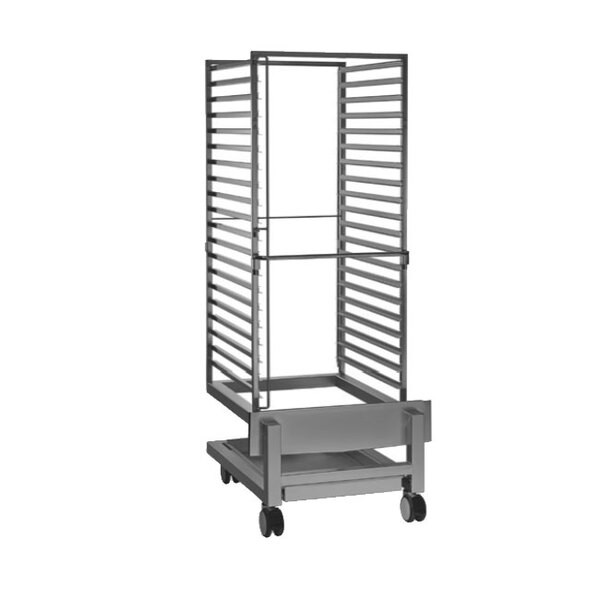 a2zhospo 5015049 Correctional Roll-In Stainless Steel Bun Pan Rack - 20 Pan Capacity