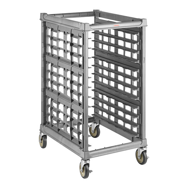 a2zhospo Ultimate 12 Pan Half Size End Load Bun / Sheet Pan Rack with Metal Casters - Unassembled