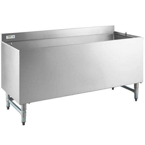 a2zhospo 24" x 48" Stainless Steel Beer Box with 3" Backsplash