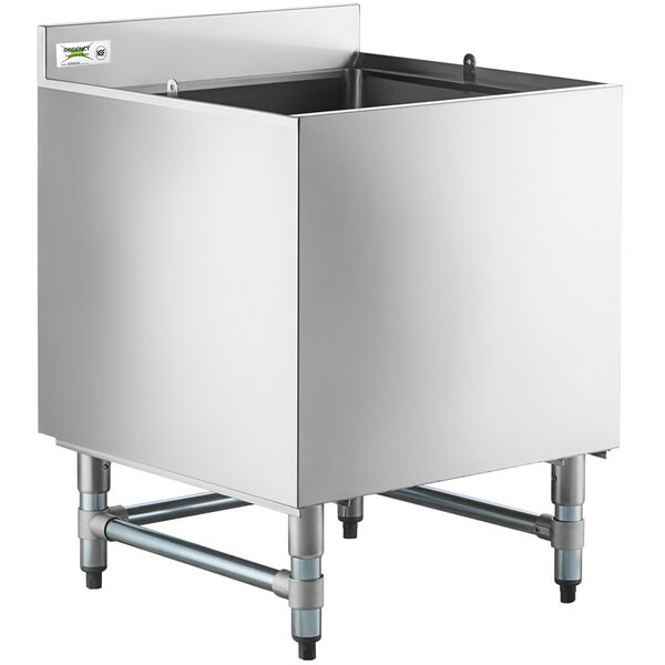 a2zhospo 24" x 24" Stainless Steel Beer Box with 3" Backsplash