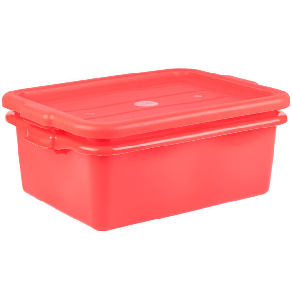 a2zhospo Traex Color-Mate Red Polypropylene Food Storage Combo Set with Standard Lid - 20" x 15" x 7"