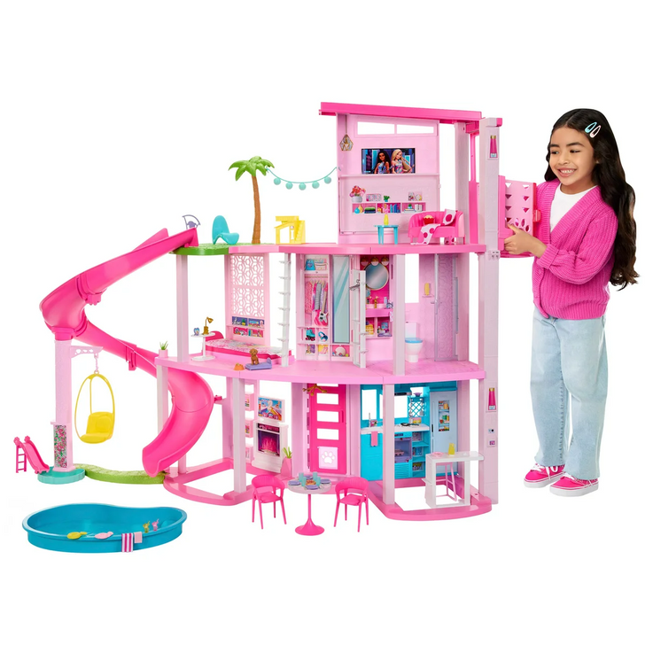 Barbie Dreamhouse Playset with Exclusive Barbie Movie Dolls Bundle