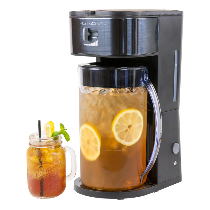 HomeCraft 3-Liter Iced Coffee and Tea Maker with Flavor Enhancer and Adjustable Brew Strength