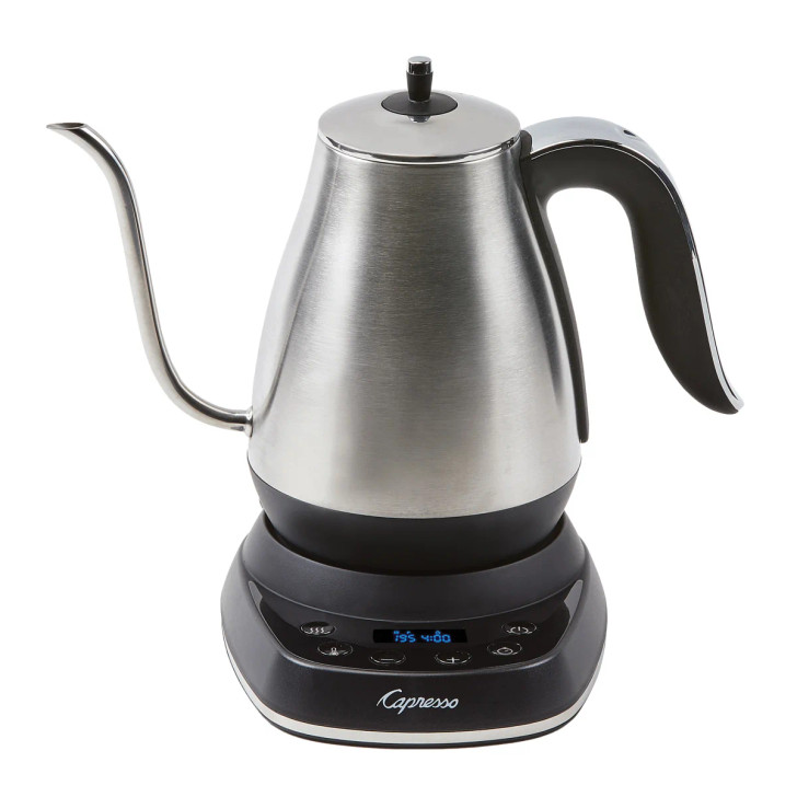 Capresso Programmable Stainless Steel Pour Over Coffee Kettle, 1.2L Capacity