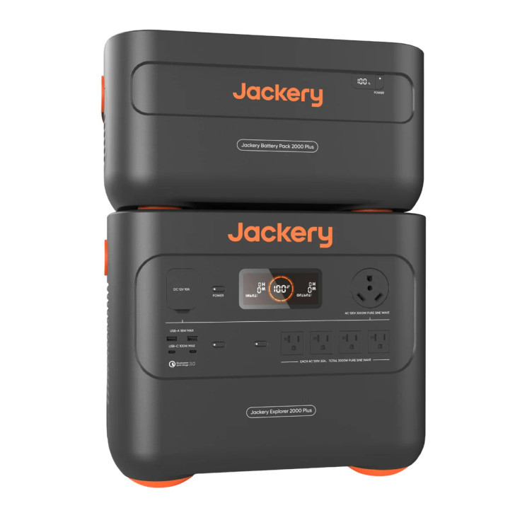 Jackery Explorer 2000 Plus Portable Power Station with Expansion Battery Pack