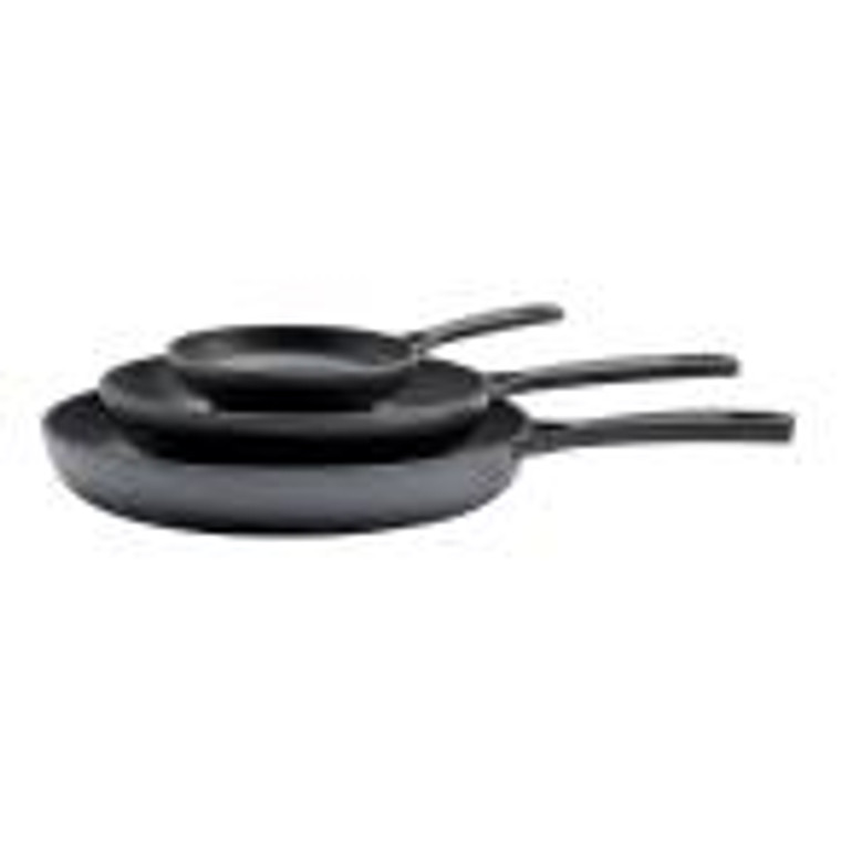 Pre-Seasoned Cast Iron 3-Piece Fry Pan Set