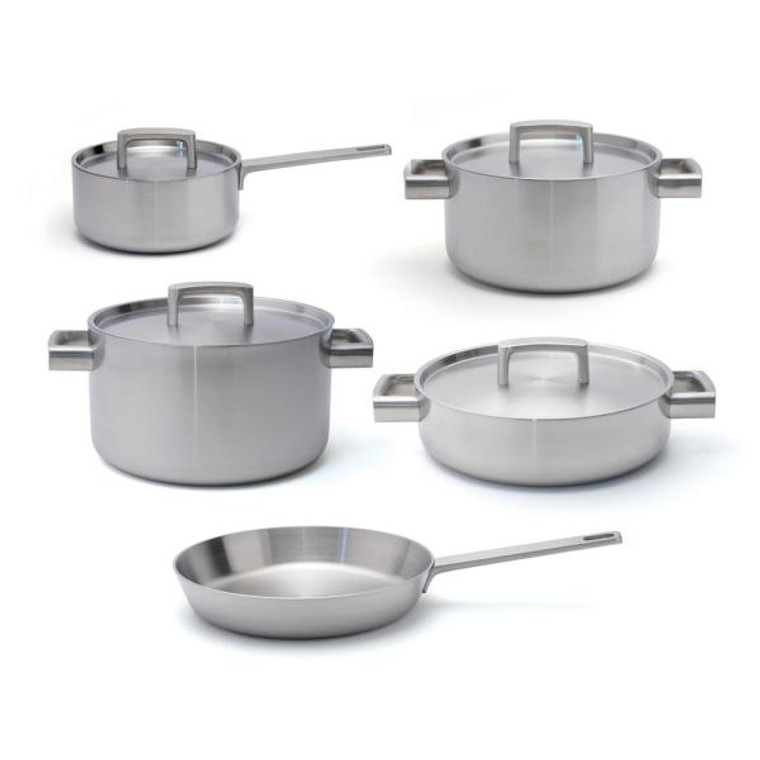 Ron 9-Piece 5-Ply Stainless Steel Cookware Set with Lids