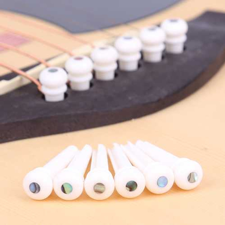 Cattle Bone Guitar Parts Endpin with Abalone Dot Bridge End Pin for Acoustic Guitar C122-1079466