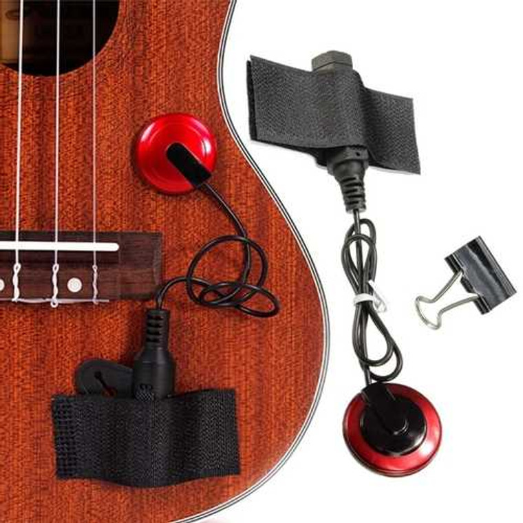 Piezo Contact Microphone Pickup with Clamp Strap For Guitar Violin Ukulele Banjo C122-1038987