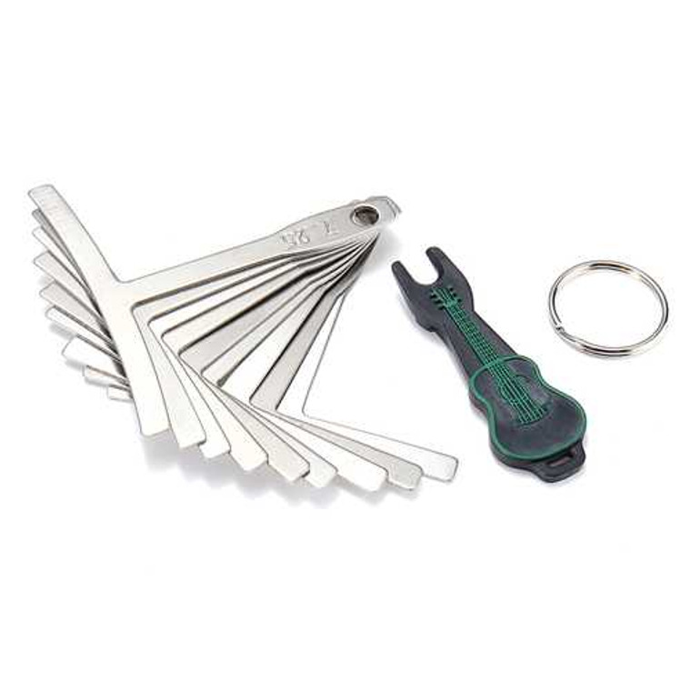 9Pcs Guitar Bass Under String Radius Gauge Setup for Luthier Stainless Steel Tools C122-1165487