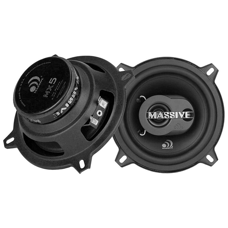 Massive Audio MX5 360W Max (80W RMS) 5.25" MX Series 3-Way Coaxial Car Speakers
