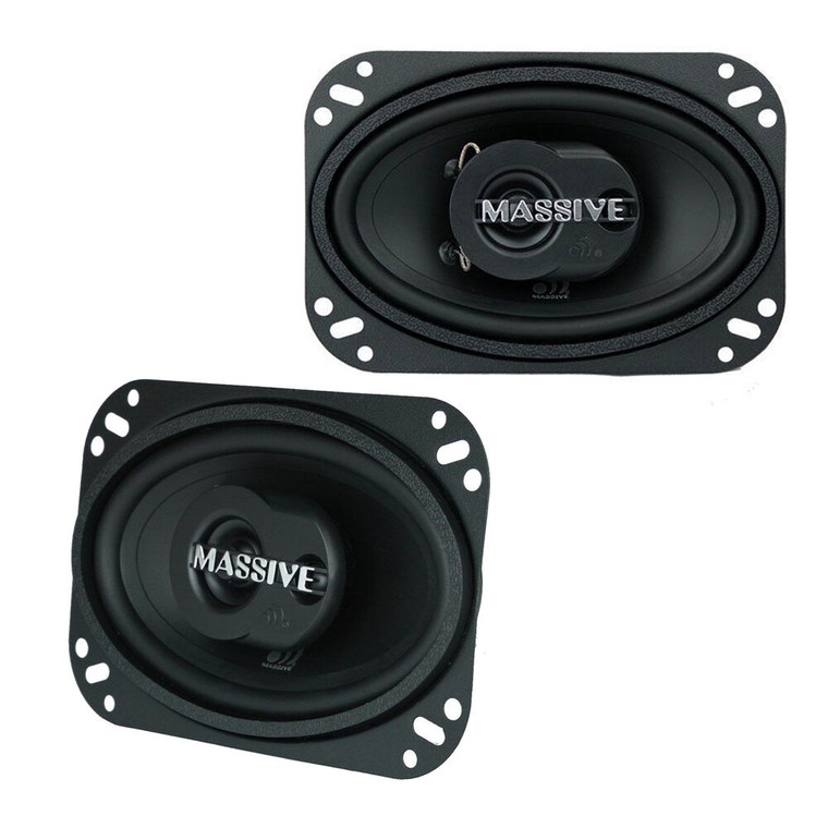 Massive Audio MX46 260W Max (80W RMS) 4" x 6" MX Series 2-Way Coaxial Car Speakers