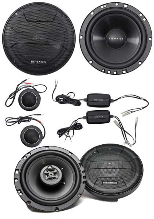 (2) Hifonics ZS65C 6.5" Component Speakers+ (2) 6.5" Coaxial Speakers