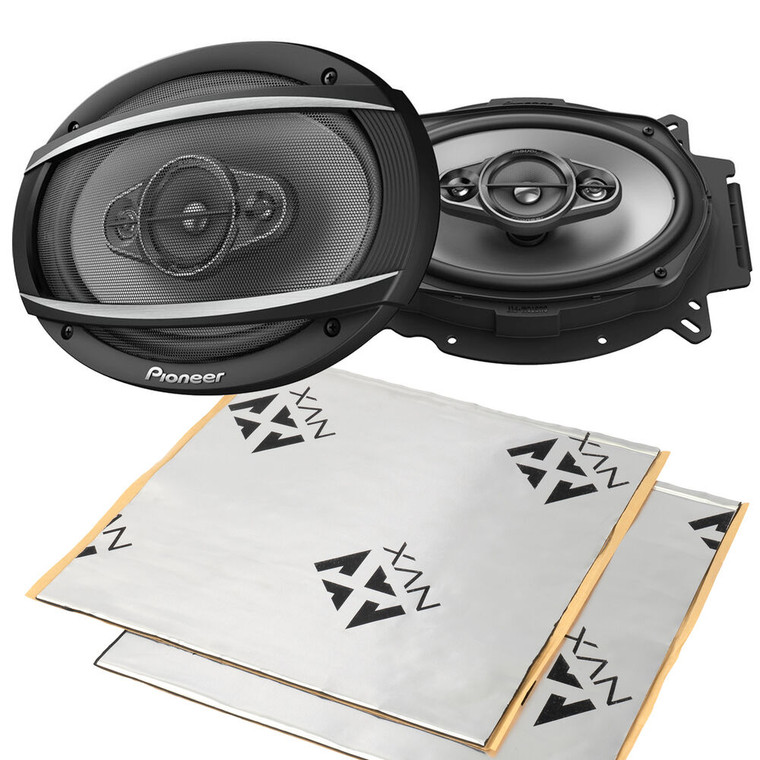 Pioneer TS-A6960F + Free NVX Sound Deadening 450W Max (90W RMS) 6" x 9" A-Series 4-Way Car Coaxial Speaker