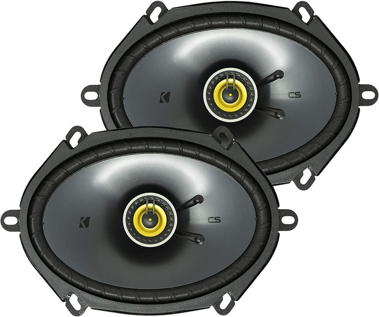 Kicker CSC68 (46CSC684) CS Series 6x8" 2-Way Coaxial Speakers (75 Watts RMS)