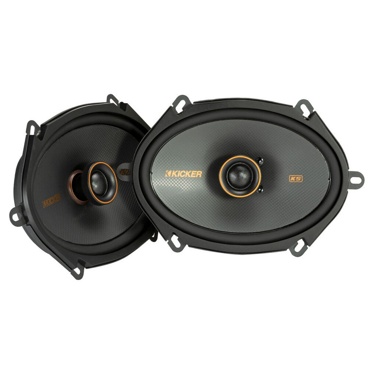 Kicker KSC680 (47KSC6804) 6x8" Coaxial Speakers with Silk Dome Tweeter