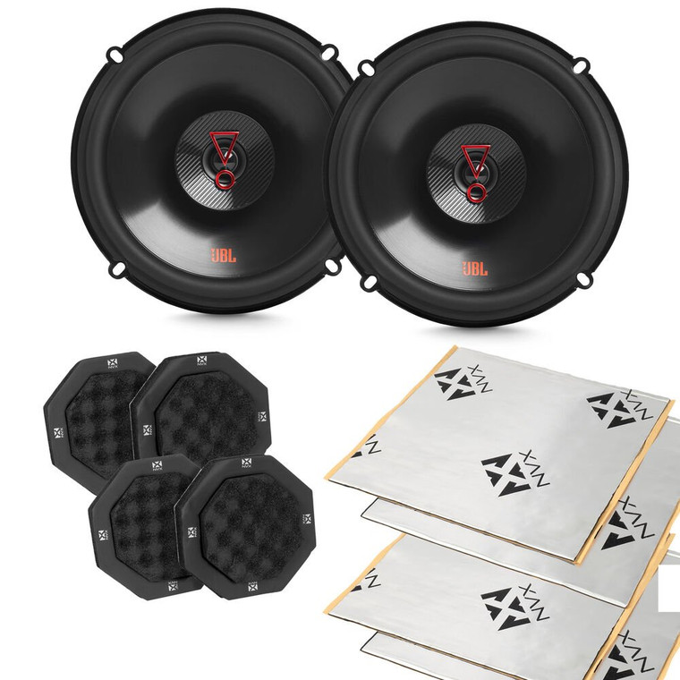 (2-Pairs) JBL (Stage 3 627F) + Free NVX Sound Deadening & Speaker Baffles