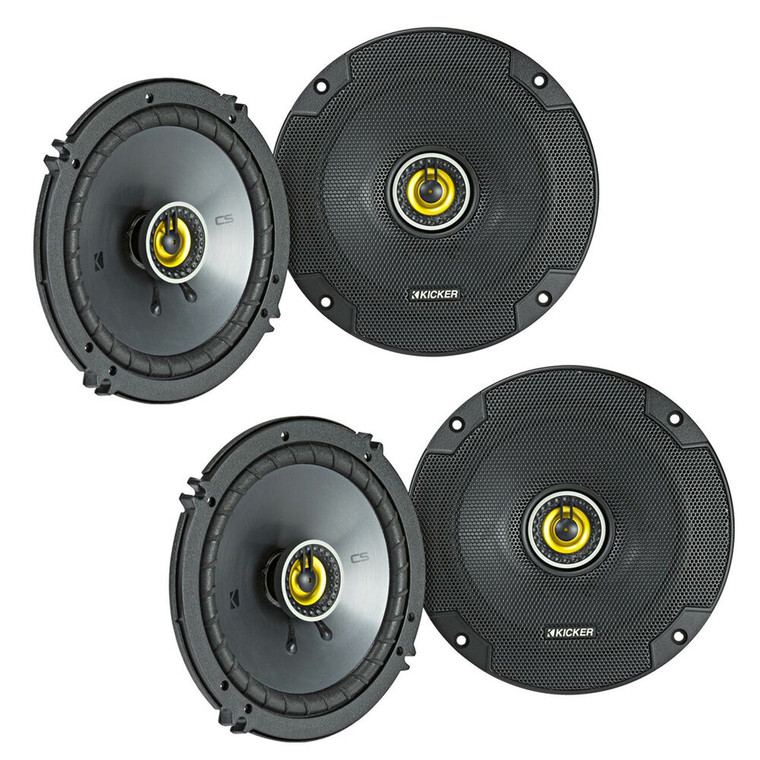 (4) KICKER 46CSC654 CSC65 6.5" 6-1/2" 1200w 4-Ohm Car Audio Coaxial Speakers