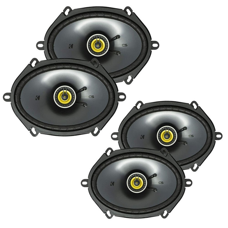 (4) KICKER 43CSC684 CSC68 6"x8" 6x8 900 Watt 4-Ohm Car Coaxial Speakers