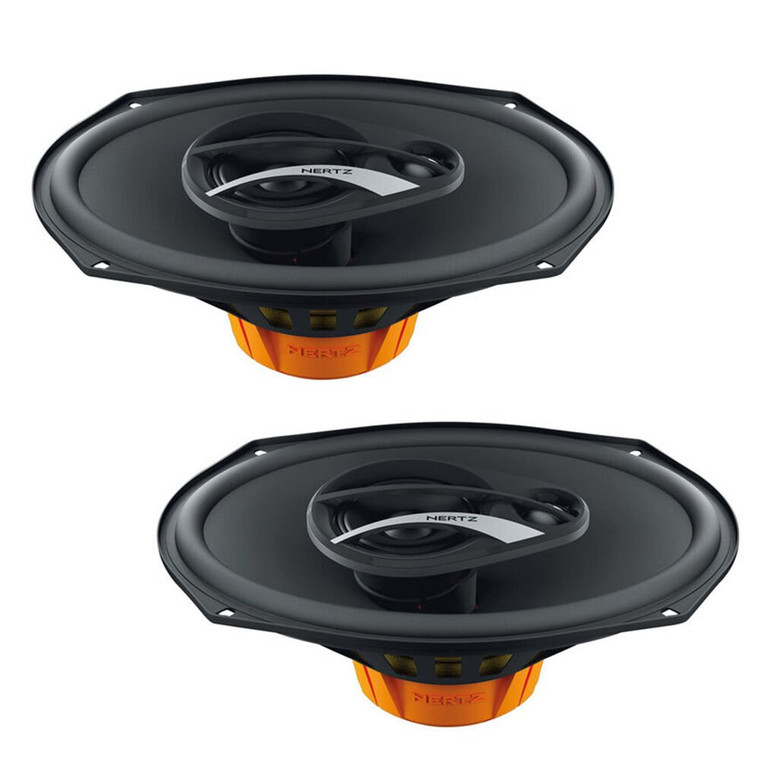 Hertz DCX690.3 6 x 9" Dieci Series 3-Way Coaxial Car Speakers with Grilles