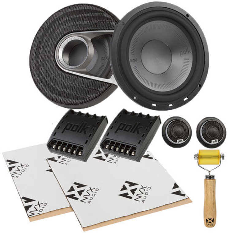 Polk MM6502 MM1 6.5" 750 Watt Component Speakers + FREE Sound Deadening & Roller